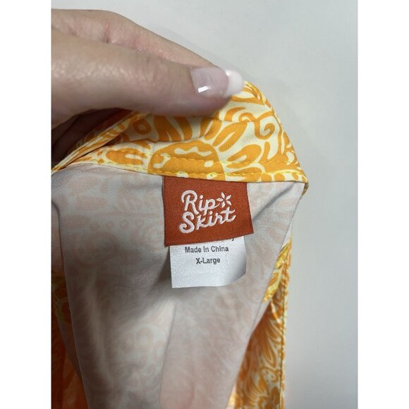NEW RIP SKIRT Hawaii Length 2 wrap skirt in the Tuscan Sunflower print Size XL - Picture 4 of 7